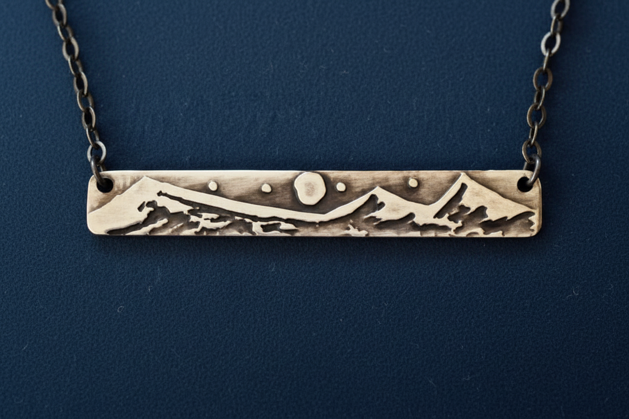 Three Sisters Bar Necklace