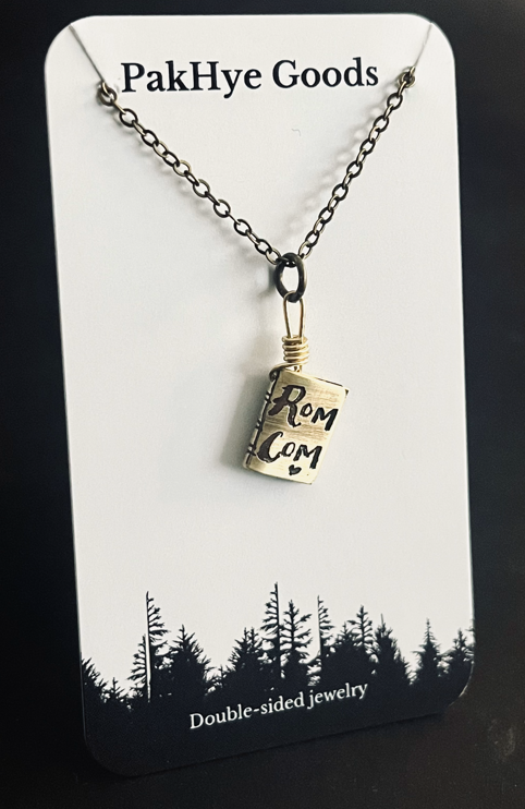 Small Book Pendant Necklace
