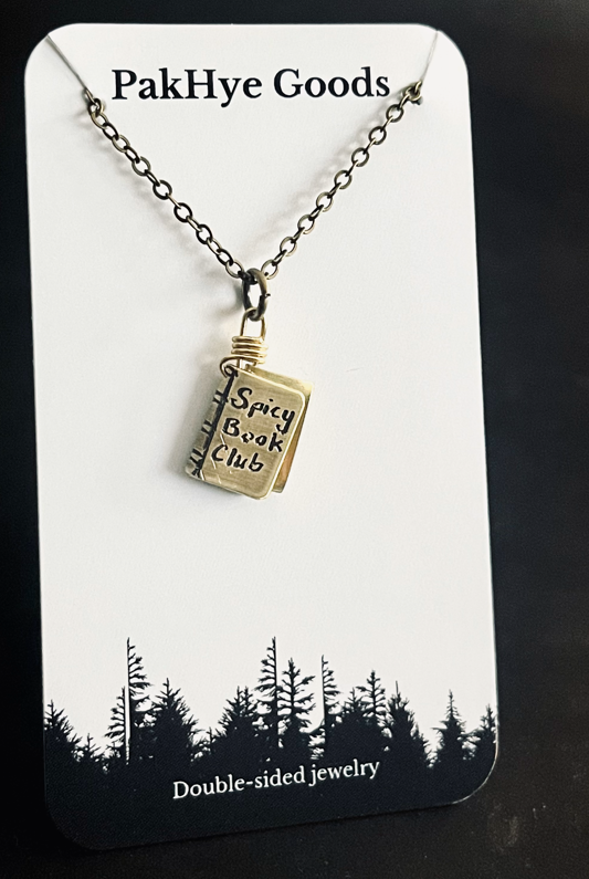 Small Book Pendant Necklace