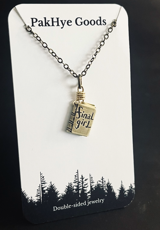 Small Book Pendant Necklace