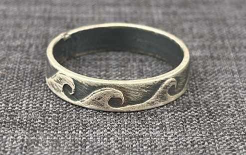 Sterling Silver Wave Ring