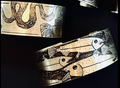 Medium Brass Salmon or Snake Cuffs