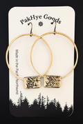 Mt. Hood Book Hoop Earrings