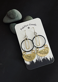 Mountain Sun Brass Statement Earrings