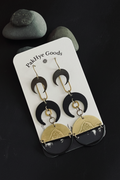 Haystack Rock Eclipse Brass Statement Earrings