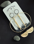 Three Sisters Horizon Brass Statement Earrings