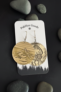 Mount Hood & Jellyfish Mismatched Brass Statement Earrings