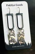 Mount Hood Window Brass Statement Earrings