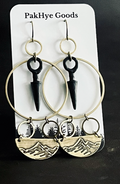 Mount Hood Arrowhead Brass Statement Earrings