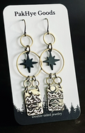 Mount Hood Star Brass Statement Earrings