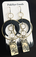 Mount Hood Crescent Brass Statement Earrings
