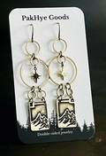Mount Hood Morning Star Brass Statement Earrings