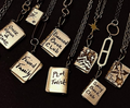 Large Book Pendant Necklace