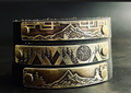 Small Leather & Brass Mount Hood Bracelet